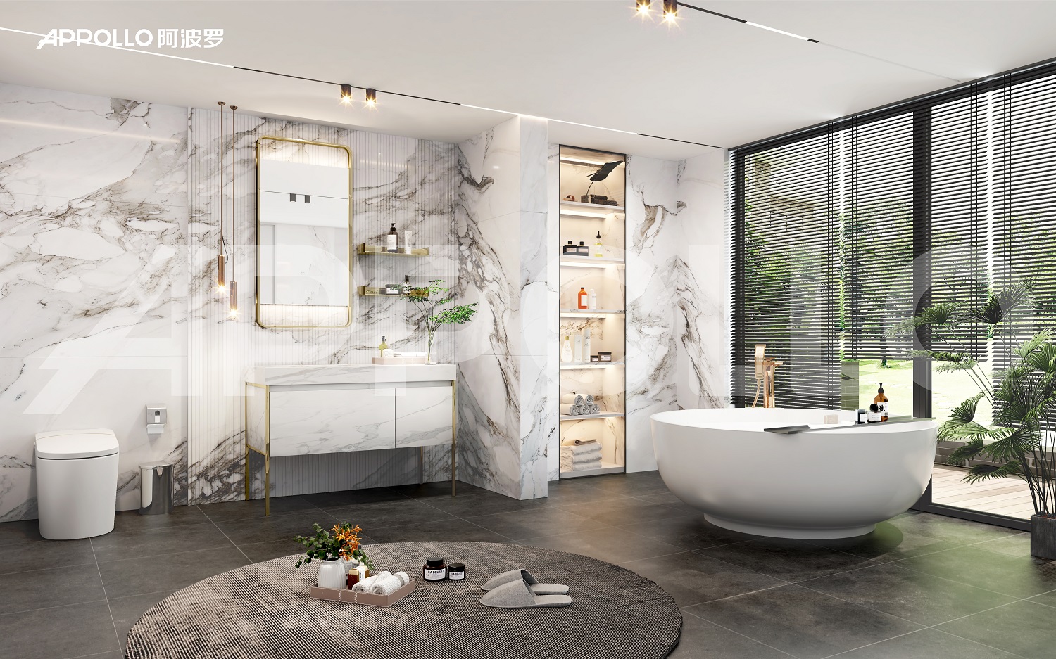 APPOLLO阿波罗智能卫浴2021年度设计师体验空间&新品精铝石浴缸